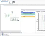 Logiciel de dimensionnement photovoltaïque : schéma unifilaire arborescent, courbes de sélectivité et messages d'erreur.
