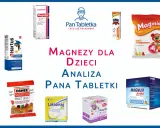 Zestawienie produktów z magnezem dla dzieci: żelki, syropy, tabletki. Magnez wspiera koncentrację i rozwój.