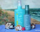 Dwa spraye z solą morską na włosy: John Frieda Beach Blonde i Toni&Guy Casual. Idealne na plażowe fale!
