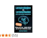 Buchcover mit Gehirn-Grafik und Zahnrädern. Titel: "Lernstrategien und Lernmethoden, die für dich wirklich funktionieren". Enthält 19 Lernstrategien und 33 Lernmethoden.