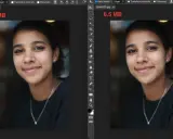 Dwa obrazy tej samej dziewczyny, jeden jako PNG (12 MB), drugi jako JPG (6.5 MB).