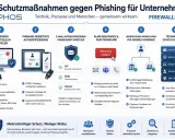 6 Schutzmaßnahmen gegen Phishing: Schulungen, Authentifizierung, E-Mail-Sicherheit, Meldewege, Verifizierung, Technik. So wehren Sie sich gegen Phishing.