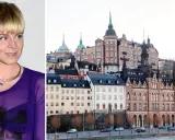 Robyn med sitt unika halsband, framför Stockholms vackra byggnader. Kanske är det här var Robyn bor?