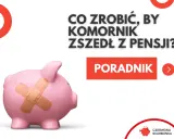 Różowa świnka-skarbonka z plastrem na boku symbolizuje ochronę przed jednoczesnym zajęciem konta i wynagrodzenia.