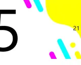 El tamaño A5, 14.8 x 21 cm, se muestra con un diseño vibrante y moderno.