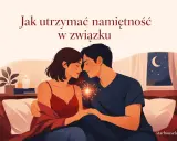 Para trzymająca się za ręce, z iskrą między nimi. Jak utrzymać namiętność co to? Romantyczny wieczór przy świecach i księżycu.
