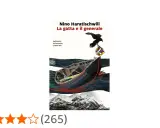 Copertina del libro "La gatta e il generale" di Nino Haratischwili. Una barca in mare, un corvo con un cubo di Rubik.