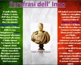 Parafrasi dell'Inno di Mameli: l'Italia, come nell'antica Roma con Scipione, si risveglia unita e pronta.