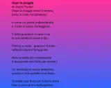 Poesia di Gianni Rodari: "Dopo la pioggia" descrive un arcobaleno come un ponte festeggiato. Un arcobaleno senza tempesta sarebbe una festa, ma la vera festa è fare pace prima della guerra.