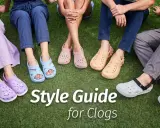 A style guide for clogs, showing various colors and styles. Learn how to wear clogs with socks for a cozy and fashionable look.