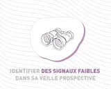 Jumelles stylisées pour identifier des signaux faibles dans sa veille prospective.
