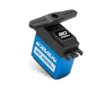 Ein blau-schwarzes Servo mit der Aufschrift "KAVAN GO 1053MG". Ähnlich wie bei einem **Sanwa**-Servo ist dies ein wichtiges Bauteil für RC-Modelle.