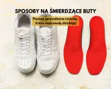 Białe sneakersy i czerwone wkładki. Poznaj sprawdzone metody, jak odświeżyć buty w środku, by znów pachniały świeżością.