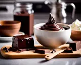 Un carré de chocolat nappé, une ganache onctueuse dans un bol, et de la crème fouettée. Une invitation à la recette ganache chocolat parfaite.