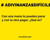 #ADIVINANZASDIFÍCILES: Con una mano lo puedes parar y con la otra pagar. ¿Qué es?