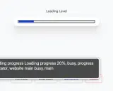 Wskaźnik postępu ładowania strony internetowej, html progress, pokazuje 20% postępu.