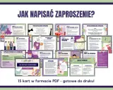 Jak pisać zaproszenie? Poradnik krok po kroku, od celu po styl. 15 kart PDF do druku.