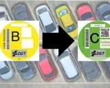 Comparación de etiquetas ambientales DGT: de la etiqueta B a la etiqueta C.