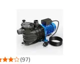 Pompe de piscine bleue et noire, idéale pour choisir la pompe piscine parfaite pour votre installation.