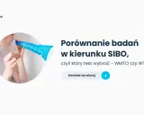 Osoba wykonuje test oddechowy, by dowiedzieć się, jak zdiagnozować SIBO. Porównanie badań WMTO i WTO.