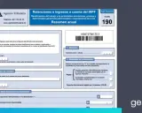 Formulario del Modelo 190 para la declaración de retenciones e ingresos a cuenta del IRPF, según la ley 35/2006 del IRPF.