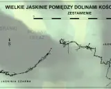 Mapa jaskiń Tatr Niżnych: Jaskinia Mroźna, Naciekowa, Zimna, Czarna, Miętusia i Miętusia Wyżnia.