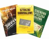 Trzy książki o tematyce survivalowej: "Sztuczki survivalowe", "Survival dla niewidzialnych" i "Terenowa apteczka wołowa".