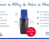 Atemtrainer als haptische Alternative zur Lippenbremse, hilft bei Angst und Hyperventilation. Stärkt die Atemmuskulatur.