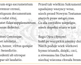 Tekst pieśni na wystawienie Najświętszego Sakramentu. "Tantum ergo sacramentum" i polskie tłumaczenie.