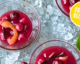 Erfrischendes Kirsch-Dessert mit Vanille und Orangenzeste, perfekt für ein sommerliches Kaltschale Rezept.