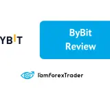 Logo ByBit i napis "ByBit Review". Sprawdź nasze **bybit opinie** i dowiedz się więcej o platformie.