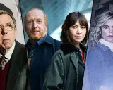 Fyra skådespelare från en brittisk kriminalserie på SVT Play.
