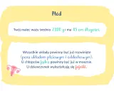 Na etapie 34 tygodnia ciąży płód waży ok. 2300 g i mierzy 45 cm. Rozwijają się jego narządy płciowe.