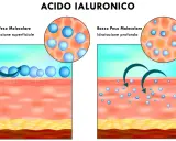 Acido ialuronico: alto peso molecolare per idratazione superficiale, basso peso molecolare per idratazione profonda.