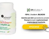 Suplement diety Aliness Multi Enzyme Complex PRO z probiotykami i błonnikiem, co na lepsze trawienie. Zamów z kodem BLOG10.