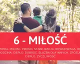 Rodzina w objęciach, symbolizująca numerologiczną 6 i miłość. Idealny związek oparty na harmonii, opiece i zrozumieniu.