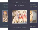 Libri di Alicia Giménez-Bartlett in ordine cronologico: "Giorno", "Riti di morte" e "i dell'oscurità". Sellerio editore Palermo.