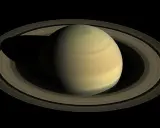 Saturn z pierścieniami, majestatyczny jak saturn w 10 domu, góruje na czarnym tle kosmosu.