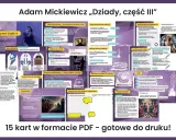 Dziady cz. III bohaterowie: Konrad, Ksiądz Piotr, Senator. Mickiewicz ukazuje ich walkę, cierpienie i miłość do ojczyzny.