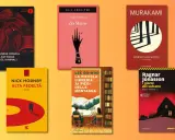 Sei copertine di libri importanti da leggere: "La fattoria degli animali", "Zia Mame", "Norwegian Wood", "Alta fedeltà", "La piccola libreria ai piedi della montagna", "I giorni del vulcano".