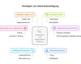 Mindmap zeigt Strategien zur Atemnotbewältigung, darunter "Richtige Atemtechnik" mit "Lippenbremse" und Bauchatmung. Wie oft die Lippenbremse angewendet wird, ist hier nicht spezifiziert.