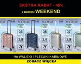 Walizki kabinowe idealne na bagaż rejestrowany 10 kg w liniach Ryanair, Wizz Air. Promocja z kodem WEEKEND.