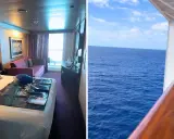 Cabine da evitare: il balcone offre una vista sul mare, ma l'interno è poco invitante.