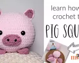 Adorable cerdo amigurumi rosa, perfecto para aprender a tejer. ¡Un cerdito tierno y suave!