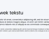 Nagłówek "Nagłówek tekstu" i tekst demonstracyjny w czcionce Poppins.