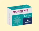Opakowanie leku Budixon Neb 0,5 mg/ml, zawiesina do nebulizacji. 20 ampułek po 2 ml.