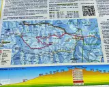 Mapa szlaków na Turbacz: trasa narciarska 22 km, przewyższenia 570 m. Opis tras biegowych i narciarskich.