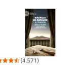 Copertina del libro "Il pianto dell'alba" di Maurizio de Giovanni, con una mano che tiene una pistola su un letto, sullo sfondo il Vesuvio.