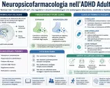 Schema sull'ADHD adulto: neurobiologia, neurotrasmettitori, farmaci, cosa migliorano e non fanno, effetti collaterali e stile di vita. L'ombra cardiaca nei limiti è un aspetto da monitorare.