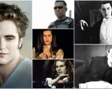 Kolaż postaci wampirów, od klasycznego Nosferatu po współczesne wcielenia, ilustruje ewolucję i parodię w literaturze.
